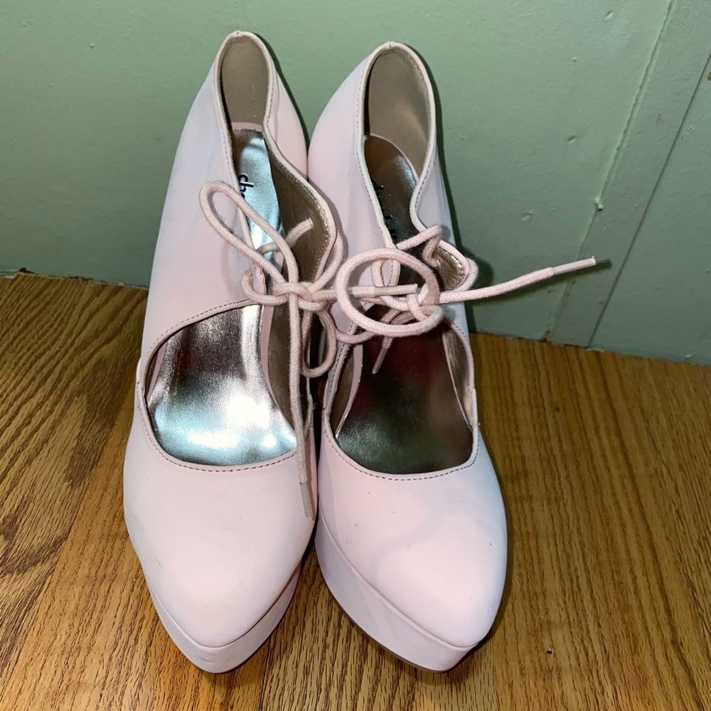 Light pink heels by Charlotte Russe